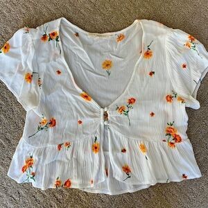 LA Hearts Crop Blouse